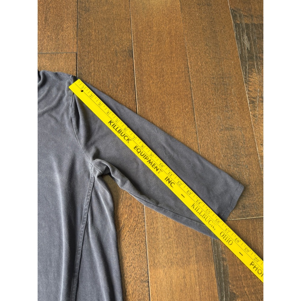 Eileen Fisher Navy Blue Tencel Lyocell V-Neck Shift Dress with Pockets Large - Picture 8 of 10